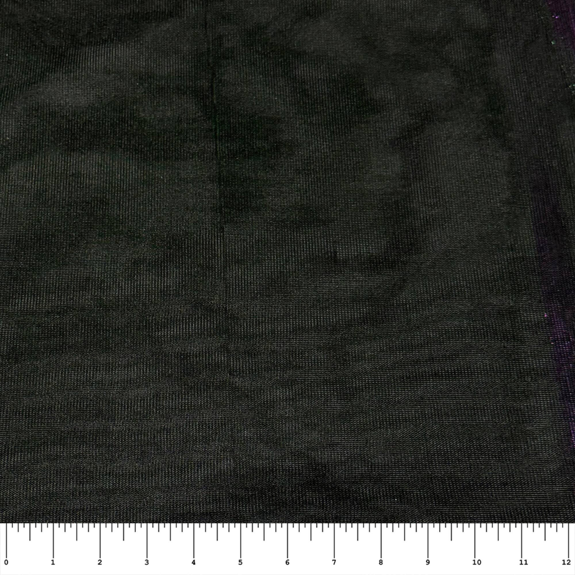 Feldman Purple & Green Metallic Knit Fabric